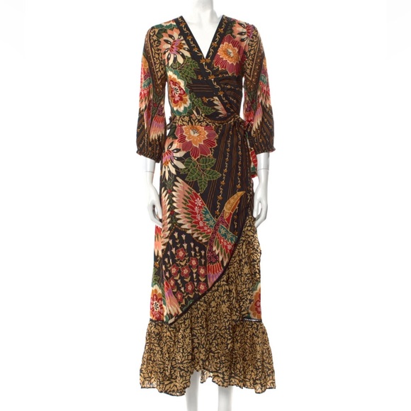 Farm Rio - Floral Wrap Dress - Size S - Picture 1 of 6